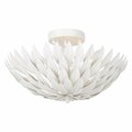 Crystorama Broche 4 Light Matte White Ceiling Mount 505-MT
